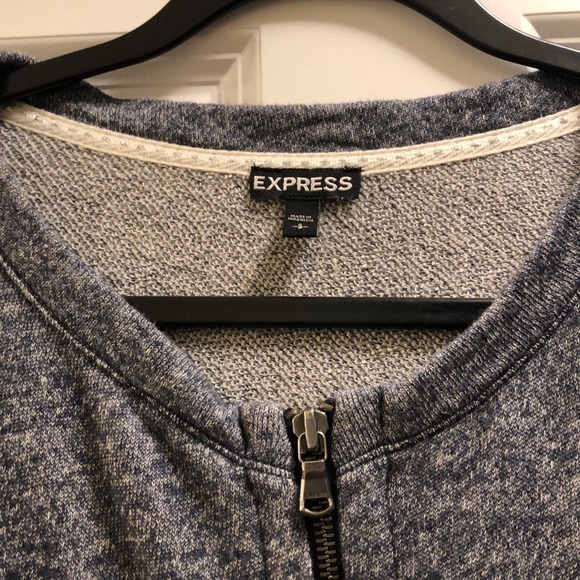 Express 3/4 sleeve high waist zip up. - Picture 2 of 3